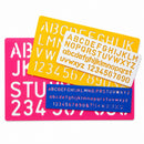Set of 4 Stencil Templates with Letters and Numbers 9.75 Inches