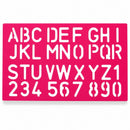 Set of 4 Stencil Templates with Letters and Numbers 9.75 Inches