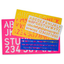 Set of 4 Stencil Templates with Letters and Numbers 9.75 Inches
