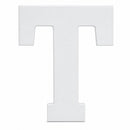 Courier Font White Color Wooden Letter T (6 Inches)