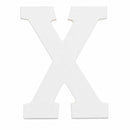 Courier Font White Color Wooden Letter X (6 Inches)