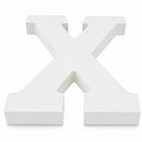 Courier Font White Color Wooden Letter X (6 Inches)