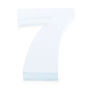 Courier Font White Color Wooden Number 7 (6 Inches)