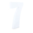 Courier Font White Color Wooden Number 7 (6 Inches)