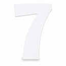 Courier Font White Color Wooden Number 7 (6 Inches)