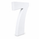 Courier Font White Color Wooden Number 7 (6 Inches)