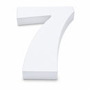 Courier Font White Color Wooden Number 7 (6 Inches)