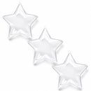 Set of 3 Openable Fillable Clear Plastic Star Christmas Ornaments DIY Craft 3.5 Inches