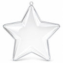 Set of 3 Clear Plastic Star Ornaments 3.25 Inches (83 mm)