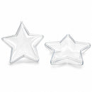 Set of 3 Openable Fillable Clear Plastic Star Christmas Ornaments DIY Craft 3.5 Inches