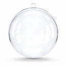 Set of 3 Openable Fillable Clear Plastic Ball Christmas Ornaments DIY Craft 4 Inches