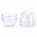 Set of 3 Openable Fillable Clear Plastic Ball Christmas Ornaments DIY Craft 4 Inches