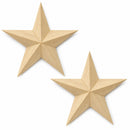 Set of 2 Unfinished Wooden Stars DIY Craft 4 Inches