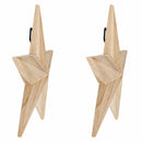Set of 2 Unfinished Wooden Stars DIY Craft 4 Inches