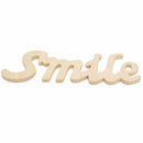 Unfinished Unpainted Word "Smile" Sign Cutout DIY Craft 7.25 Inches