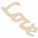 Unfinished Unpainted Word "Love" Sign Cutout DIY Craft 6.5 Inches