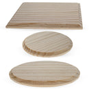 Set of 3 Unfinished Unpainted Wooden Cutouts DIY Craft Shapes 5.15 Inches