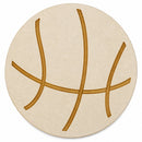 Unfinished Unpainted Wooden Basketball Shape Cutout DIY Craft 4.2 Inches
