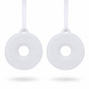 Set of 2 Plaster Donuts Christmas Ornaments 2.6 Inches