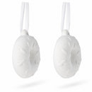 Set of 2 Plaster Donuts Christmas Ornaments 2.6 Inches
