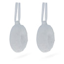 Set of 2 Plaster Donuts Christmas Ornaments 2.6 Inches