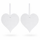 Set of 2 Hearts Plaster Christmas Ornaments 3.2 Inches