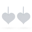 Set of 2 Hearts Plaster Christmas Ornaments 3.2 Inches