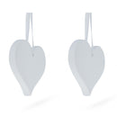 Set of 2 Hearts Plaster Christmas Ornaments 3.2 Inches