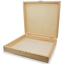 Unfinished Wooden Jewelry or Storage Trinket Gift Box Chest with Clasp DIY Craft  8.5 Inches