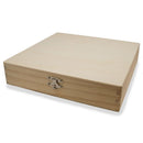 Unfinished Wooden Jewelry or Storage Trinket Gift Box Chest with Clasp DIY Craft  8.5 Inches