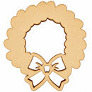 Unfinished Wooden Wreath Shape Cutout DIY Craft 4.75 Inches