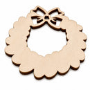 Unfinished Wooden Wreath Shape Cutout DIY Craft 4.75 Inches