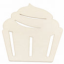 Unfinished Wooden Cupcake Shape Cutout DIY Craft 5 Inches