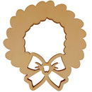 Unfinished Wooden Wreath Shape Cutout DIY Craft 4.75 Inches