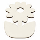 Unfinished Wooden Flower Shape Cutout DIY Craft 5 Inches