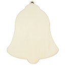 Unfinished Wooden Bell Shape Cutout DIY Craft 5.25 Inches