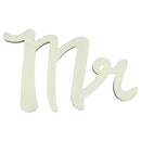 Unfinished Wooden Word "Mr" Shape Cutout DIY Craft 6 Inches