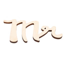Unfinished Wooden Word "Mr" Shape Cutout DIY Craft 6 Inches