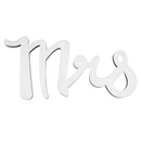Unfinished Wooden Word "Mrs" Shape Cutout DIY Craft 6 Inches