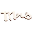 Unfinished Wooden Word "Mrs" Shape Cutout DIY Craft 6 Inches