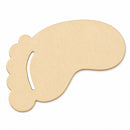 Unfinished Wooden Word Foot Shape Cutout DIY Craft 5.4 Inches