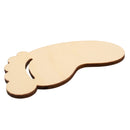 Unfinished Wooden Word Foot Shape Cutout DIY Craft 5.4 Inches