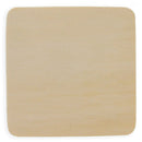 3-Inch Unfinished Square Wooden Plaque for DIY Crafts