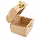 Unfinished Wooden Jewelry or Storage Trinket Gift Box Chest with Clasp DIY Unpainted Craft 2.5 Inches