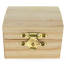 Unfinished Wooden Jewelry or Storage Trinket Gift Box Chest with Clasp DIY Unpainted Craft 2.5 Inches