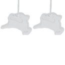Set of 2 Blank Unfinished White Plaster Reindeer Christmas Ornaments DIY Craft 3.7 Inches
