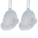 Set of 2 Blank Unfinished White Plaster 3D Rainbow Christmas Ornaments DIY Craft 3.5 Inches