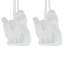 Set of 2 Blank Unfinished White Plaster Sleigh Christmas Ornaments DIY Craft 3.35 Inches