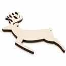 Unfinished Wooden Deer Shape Cutout DIY Craft 4.35 Inches