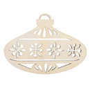 Unfinished Wooden Classic Christmas Ornament Shape Cutout DIY Craft 5.4 Inches